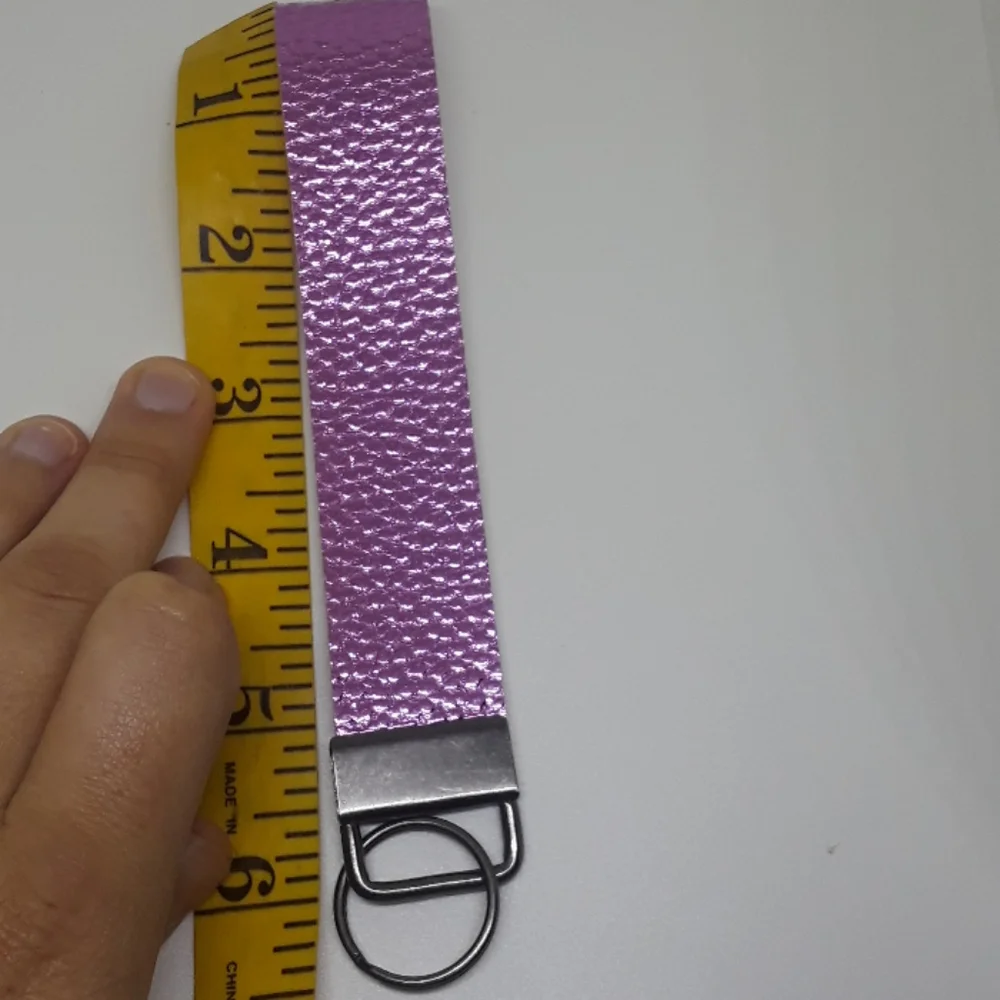 Pink wristlet keychain